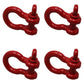 (4) 3/4" Shackle Clevis D-Ring with Screw Pin Anchor Chain Rope Cable Rigging