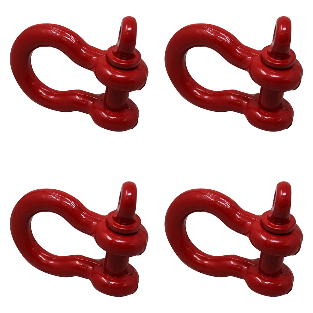 (4) 3/4" Shackle Clevis D-Ring with Screw Pin Anchor Chain Rope Cable Rigging
