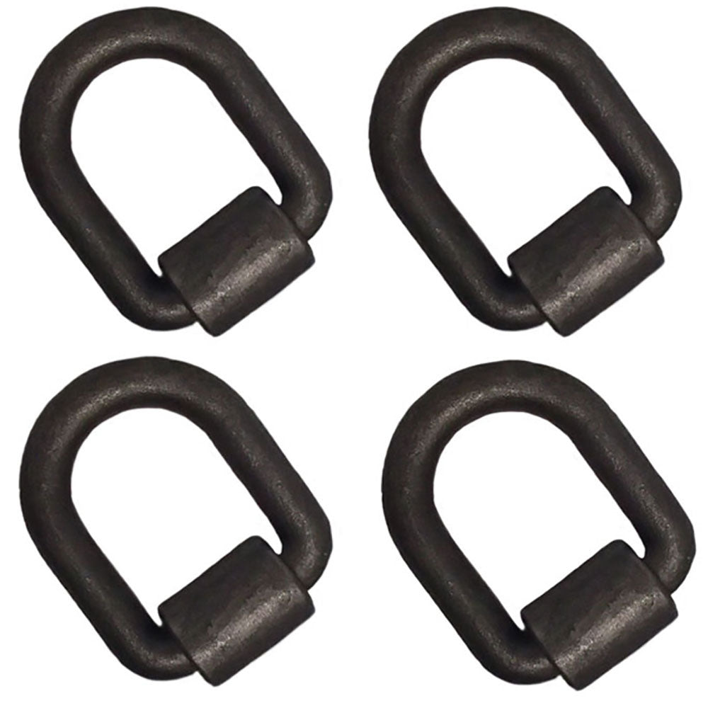 (4 Pack) 1" Heavy Duty Weld-On Forged D Ring 47,000 Lbs