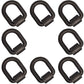 (8) Forged 1" Weld On D-Ring Trailer Truck Chain Tie Down D Rings with Bracket