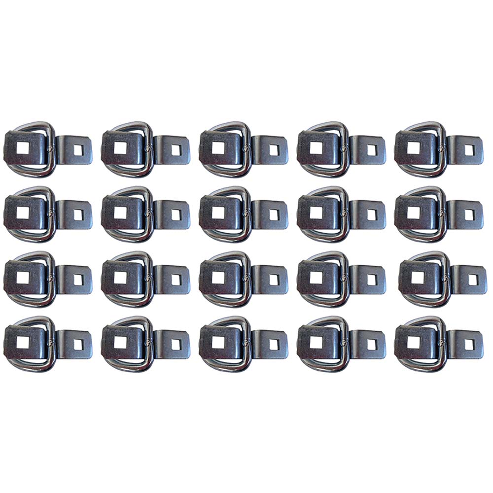 20 3/8" Bolt On D Rings For Rope Chain Strap Cable Tie Downs On Flatbed Trailers