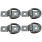 SR15 4-Pk of Heavy Duty 3/8" Bolt-on D-Rings - For Various Trailer Uses
