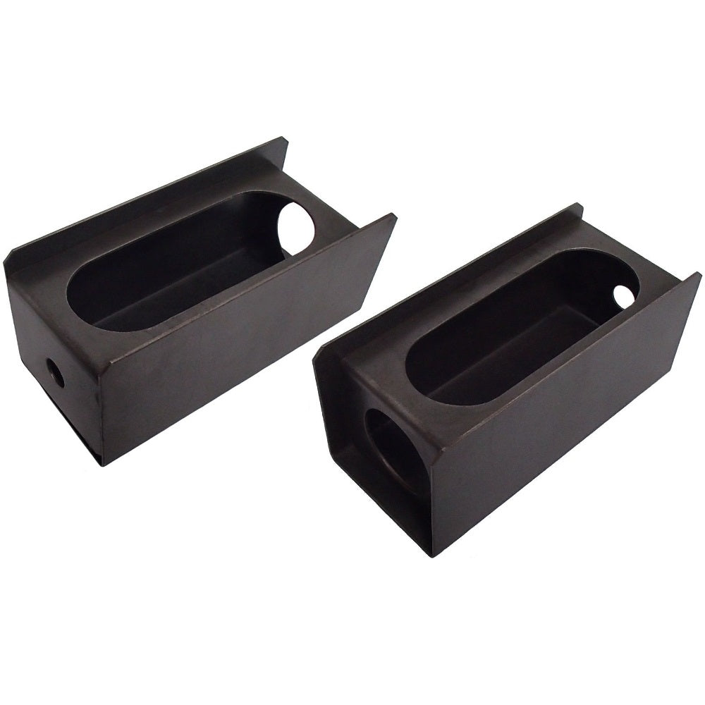 2pc Steel Mount Guard Box For 6" Oval Stop Tail Light+2" Round Side Marker Light
