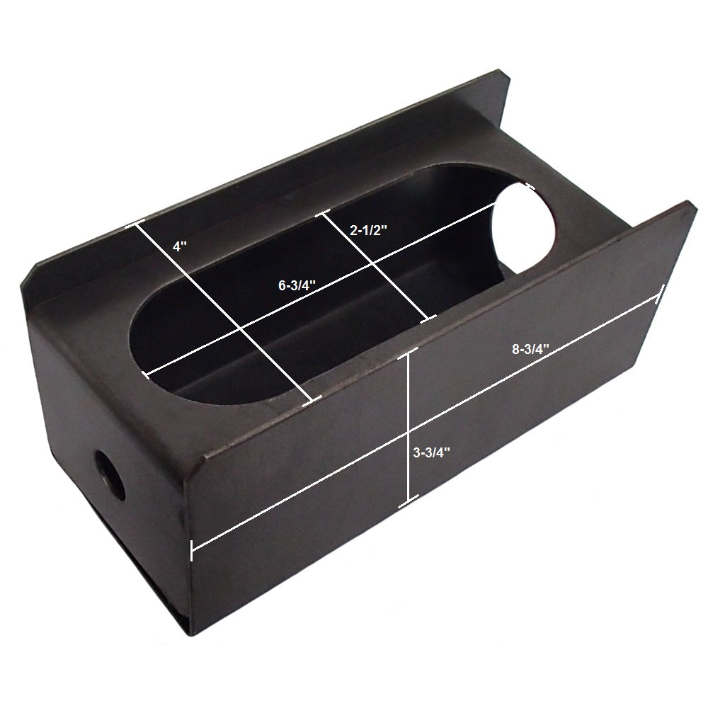 2pc Steel Mount Guard Box For 6" Oval Stop Tail Light+2" Round Side Marker Light