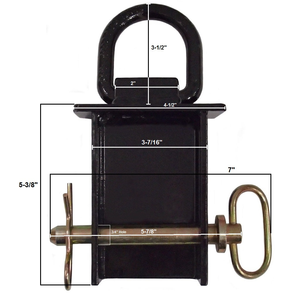 1 Heavy-Duty Removable D-Ring Stake Pocket for Trailer/Flatbed 12,000 Lbs.