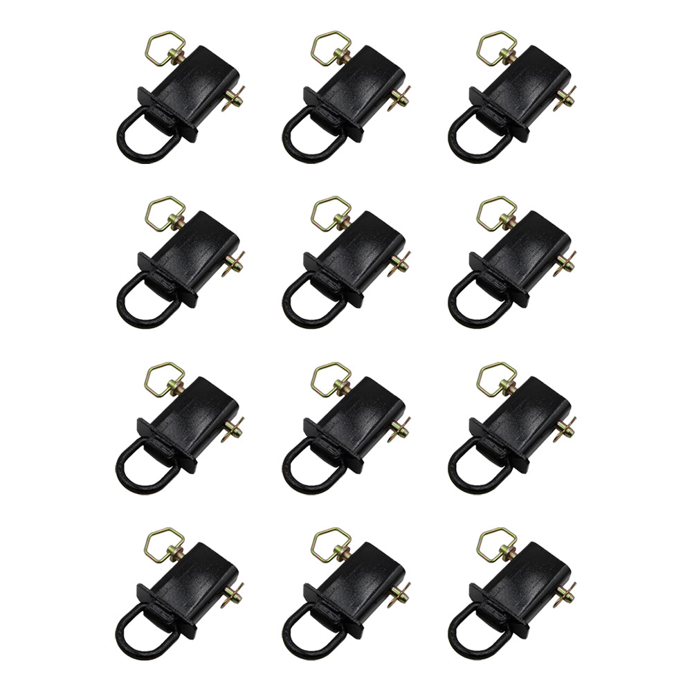 12 Removable Stake Pocket D-Rings for Flatbed & Utility Trailers with Pockets