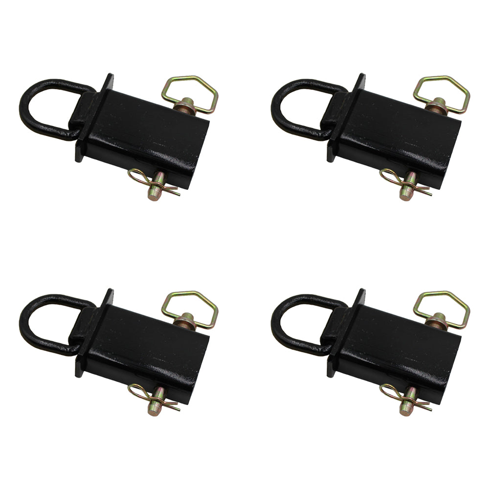 4 Removable Stake Pocket D-Rings for Flatbed & Utility Trailers with Pockets