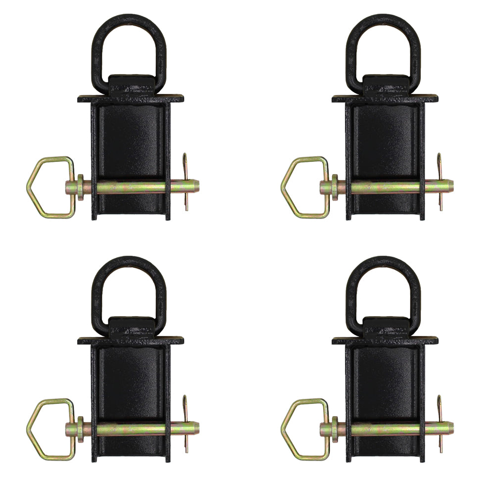 4-Heavy Duty Removable D-Ring Stake Pocket 12,000 lbs Trailer/Flat Bed PK-SPTD4