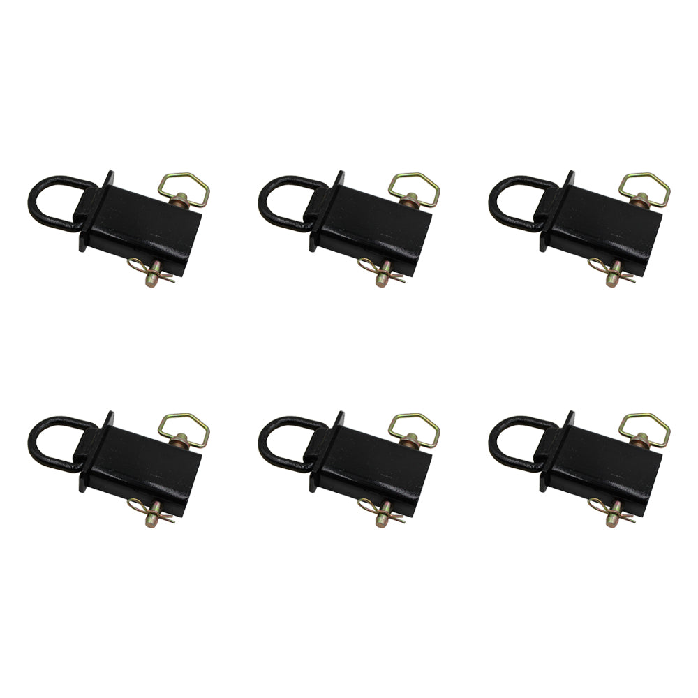 6 Heavy Duty Removable D-Ring Stake Pockets 12,000 lbs Trailer/Flat Bed PK-SPTD6