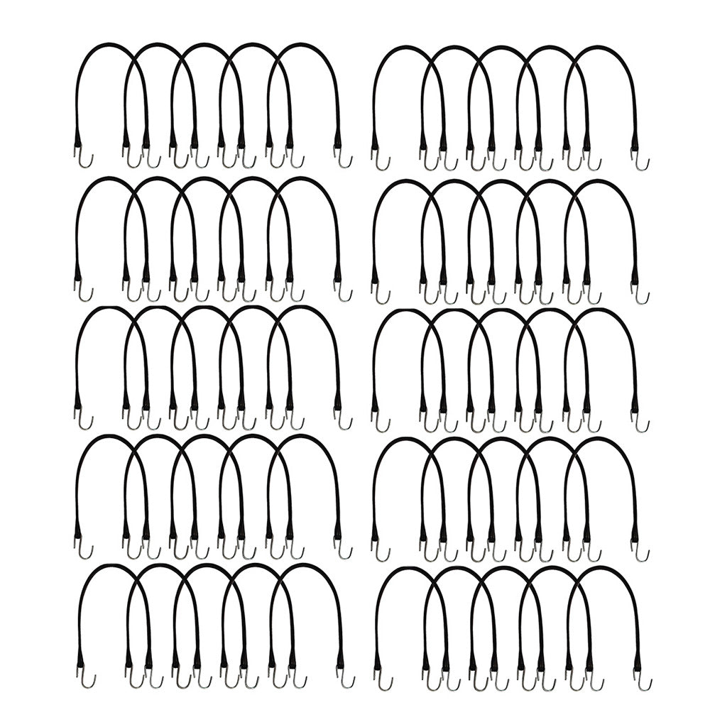 (50) 21" Black RUBBER TARP STRAPS Flatbed Truck Trailer Bungee Cord Tire Chains