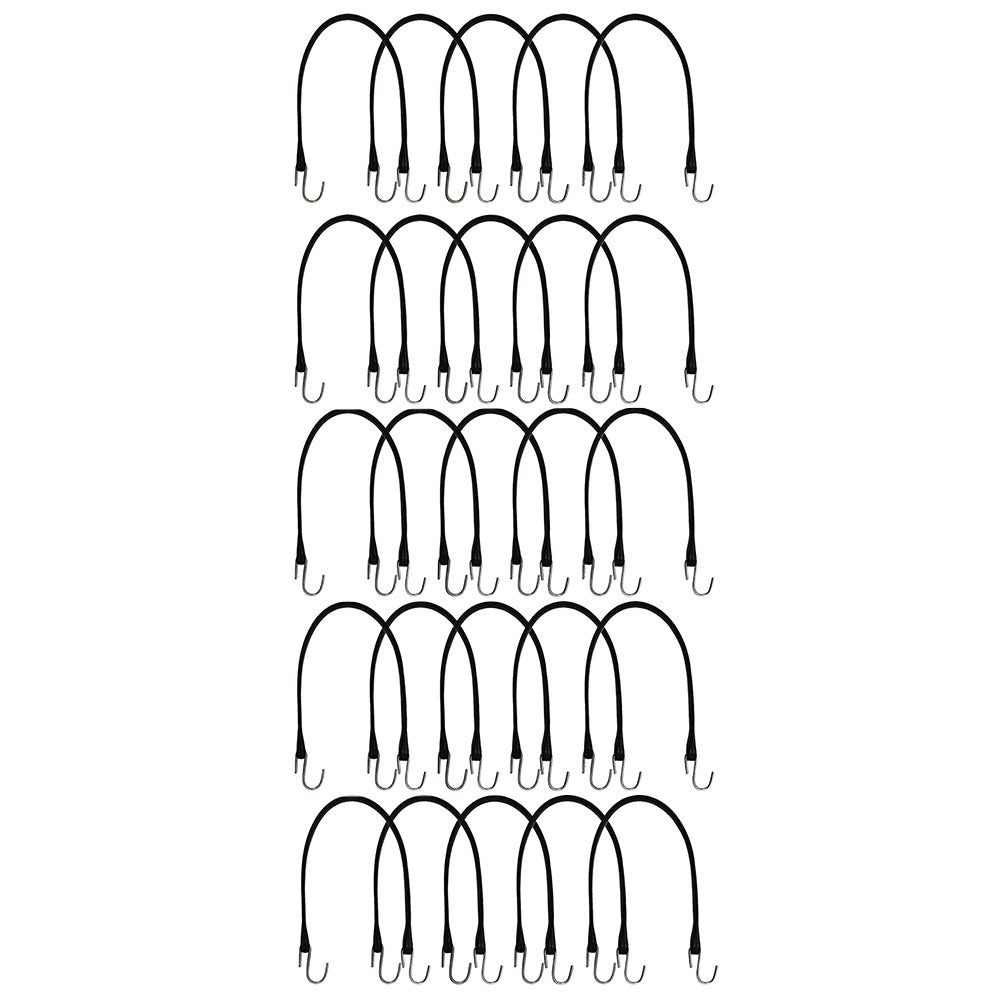 25 Pk 21" Natural Rubber Bungee Strap for Truck & Trailer Tie Down - Tire Chains
