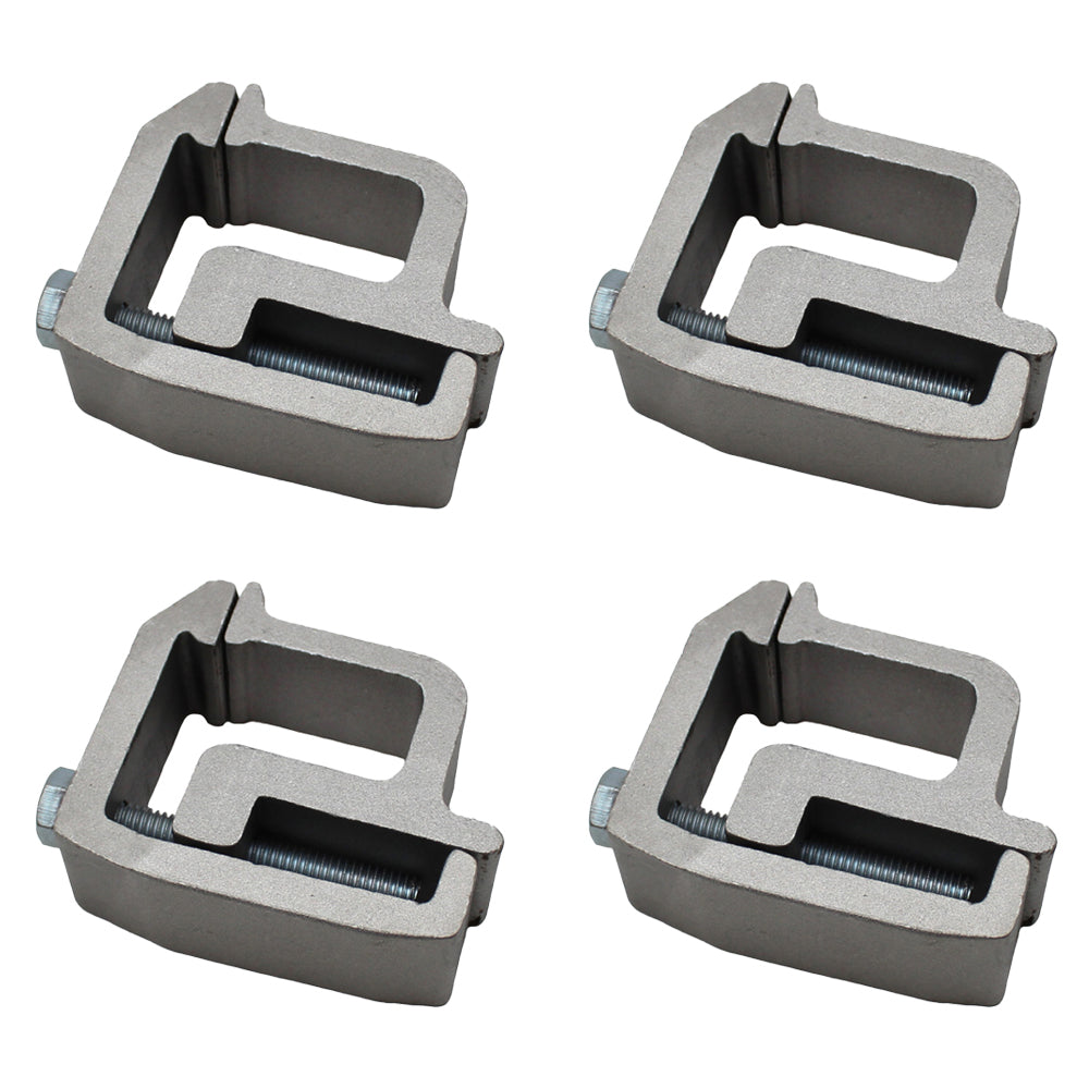 (4) New Heavy Duty ALUMINUM MOUNTING CLAMP for Truck Cap Topper Camper RV Rail