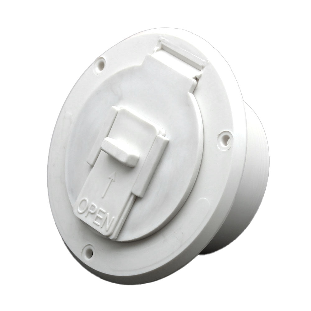 POWER CORD CABLE HATCH camper round RV trailer electric Colonial white