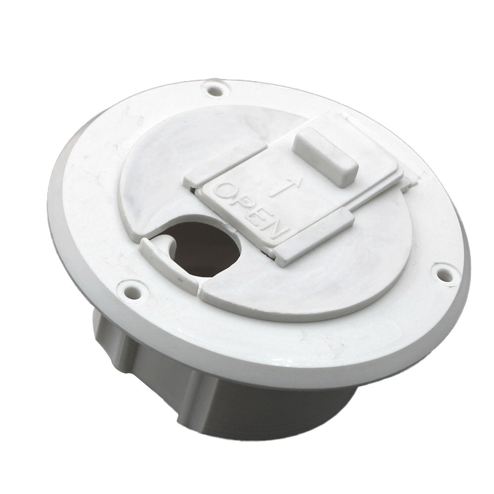 POWER CORD CABLE HATCH camper round RV trailer electric Colonial white