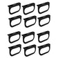 (12) Black 6" Inch Oval Brake Light Mounting Brackets for Truck RVs Campers