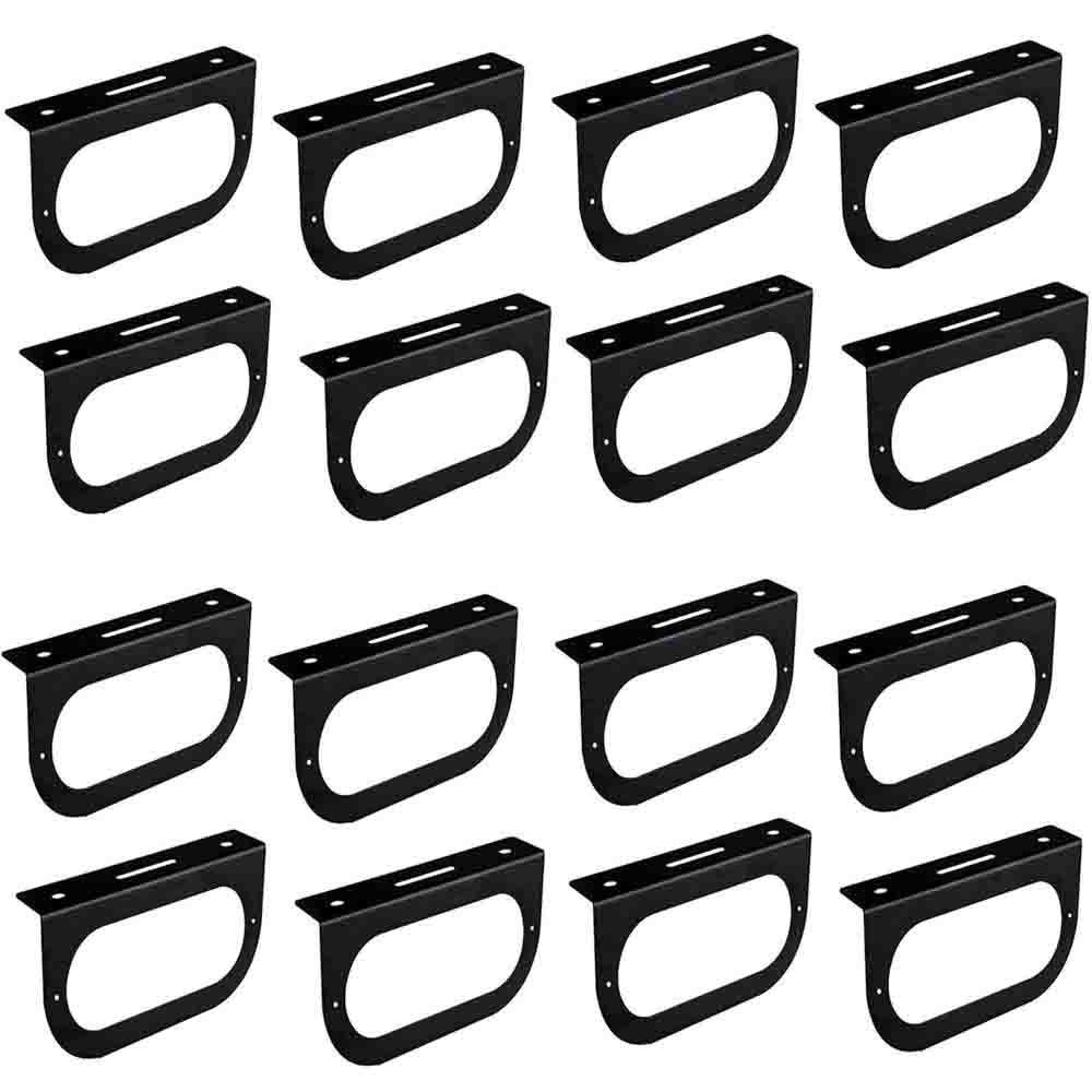 (16) Light Mounting Brackets fit 6" Oval Brake Light for Semi Trailer Truck Boat