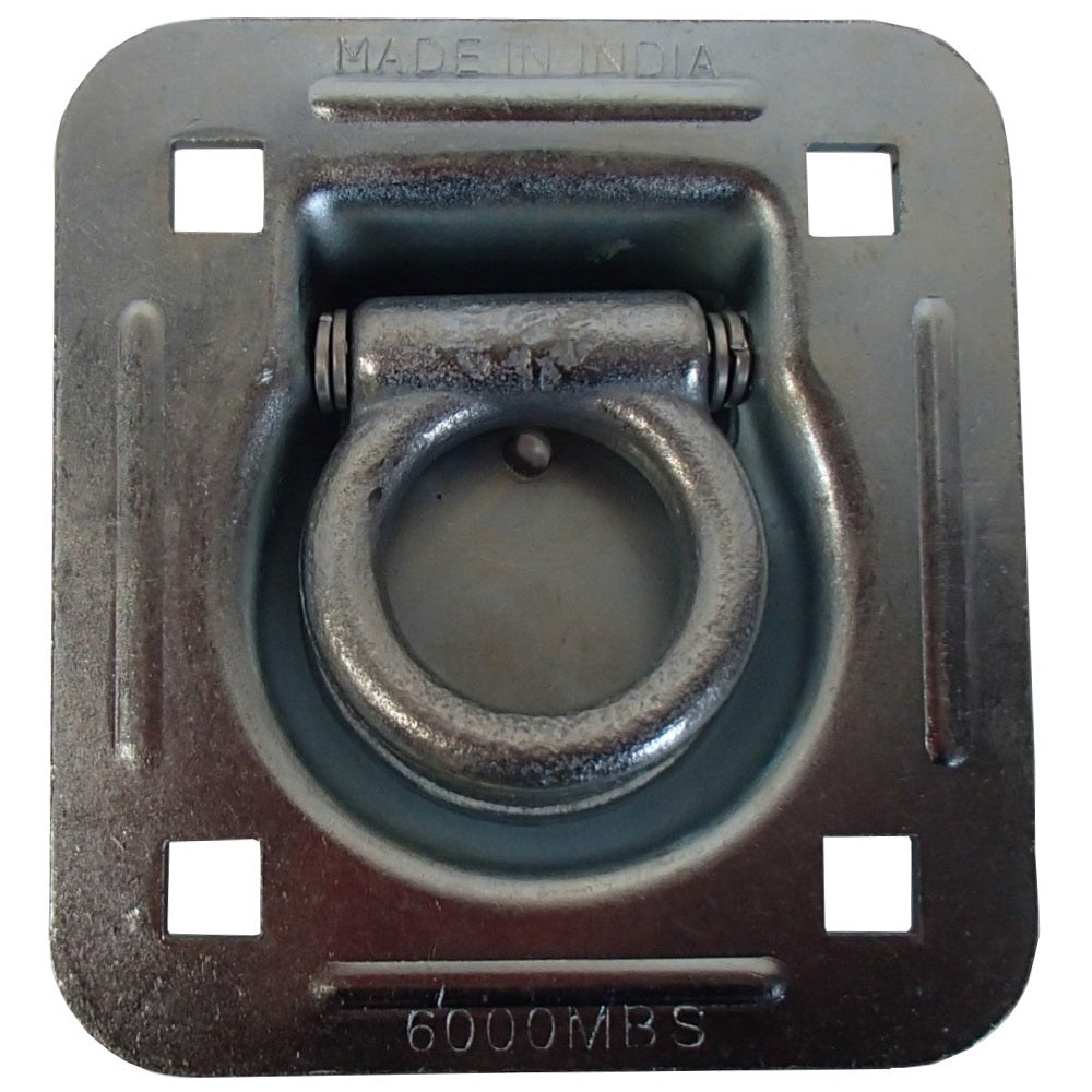 Flush Mount D-Ring - 1.5" Recessed Tie-Down Anchor for Trailers Trucks Cargo