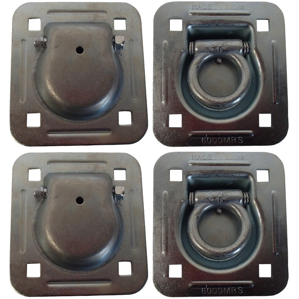 Qty 4: 1-1/2" Bolt-on Recessed D-Ring Fits Universal Products Replaces RDR5
