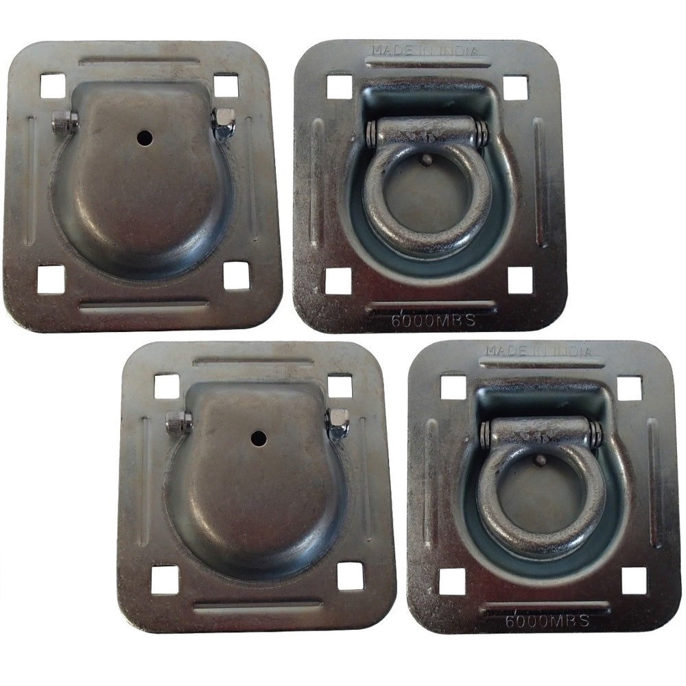 Qty 4: 1-1/2" Bolt-on Recessed D-Ring Fits Universal Products Replaces RDR5