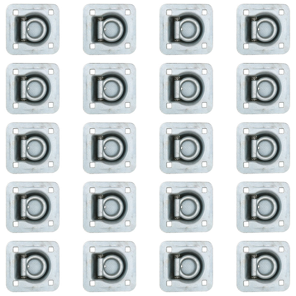20 Pack Truck Trailer D-Ring 6,000 lb. Capacity Anchor Tie down Recessed D-Ring