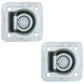2x Recessed Tie Down D Rings Cargo For Trailers Flatbeds Trucks Cargo