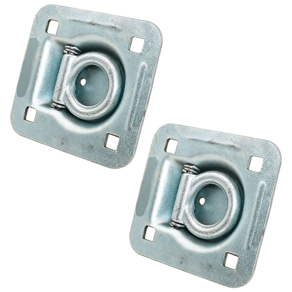 2 Flatbed Truck Cargo Trailer 6000lb Tie Down Strap Flush Mount Recessed D-Rings