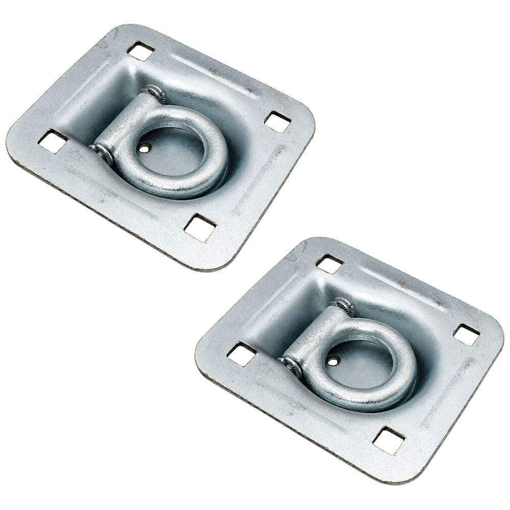 2x Recessed Tie Down D Rings Cargo For Trailers Flatbeds Trucks Cargo