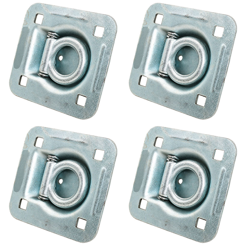 4 Recessed Anchor Point Tie Down Cargo Truck Container Quad Van Trailer D-Rings
