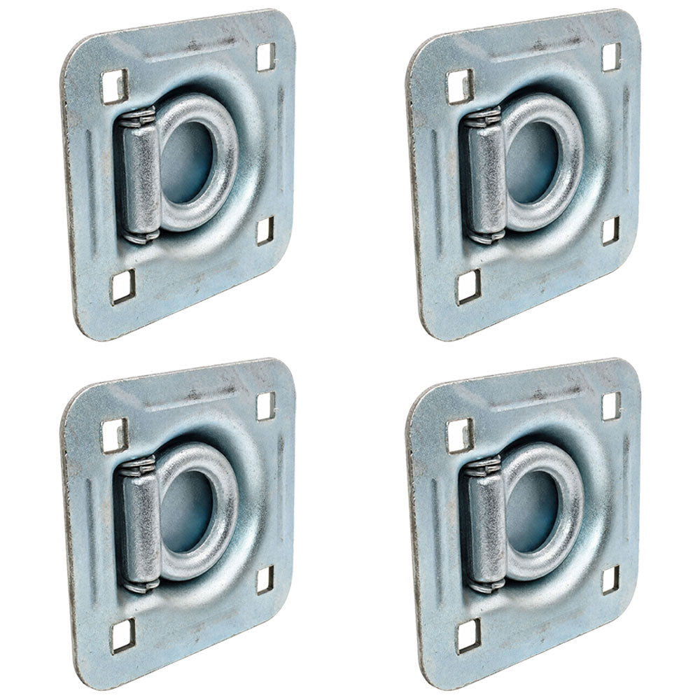 4 Recessed Anchor Point Tie Down Cargo Truck Container Quad Van Trailer D-Rings