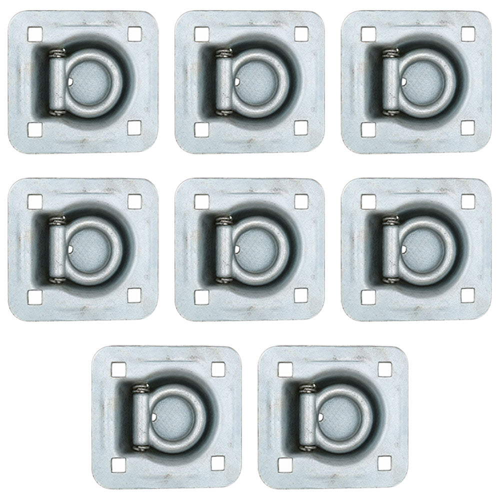 8 Recessed Ring Tie Down ATV Quad Flatbed Cargo Truck Enclosed Trailer D-Rings