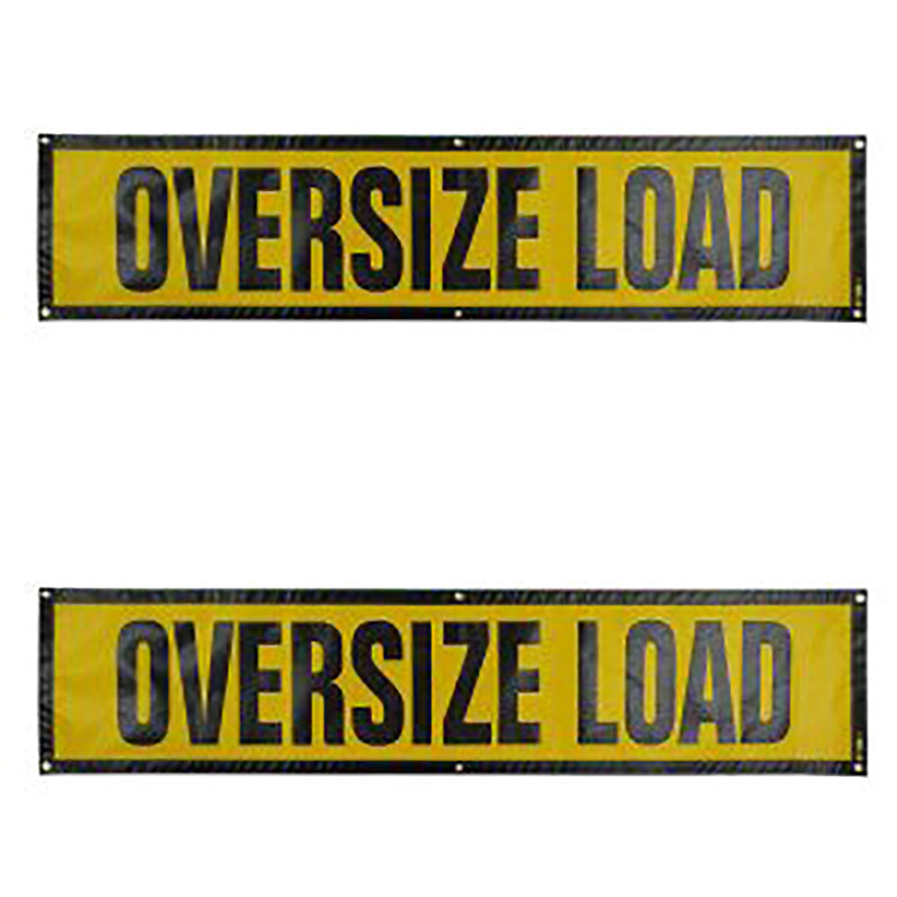 Two (2) New Open Weave Mesh Material 20" x 84" Oversize Load Signs 1002