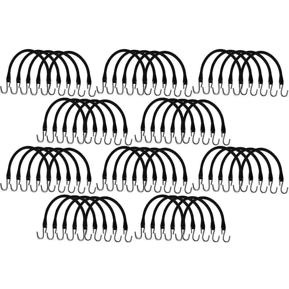 50 15" Heavy Duty Natural Rubber Tarp Strap Tarp Tie Downs Straps & Bungees