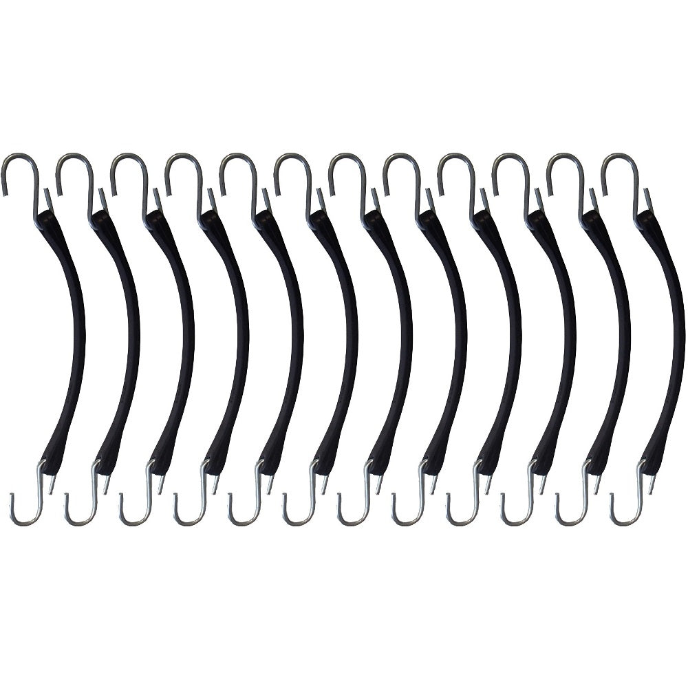 12 Pack of New 9" Bungee Straps For Flatbed Trucks Trailers Tarp Tie Downs