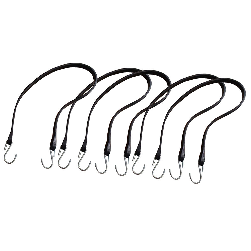 5 Pack 41" Heavy Duty Natural Rubber Tarp Straps Tarp Tie Down Bungee Cords