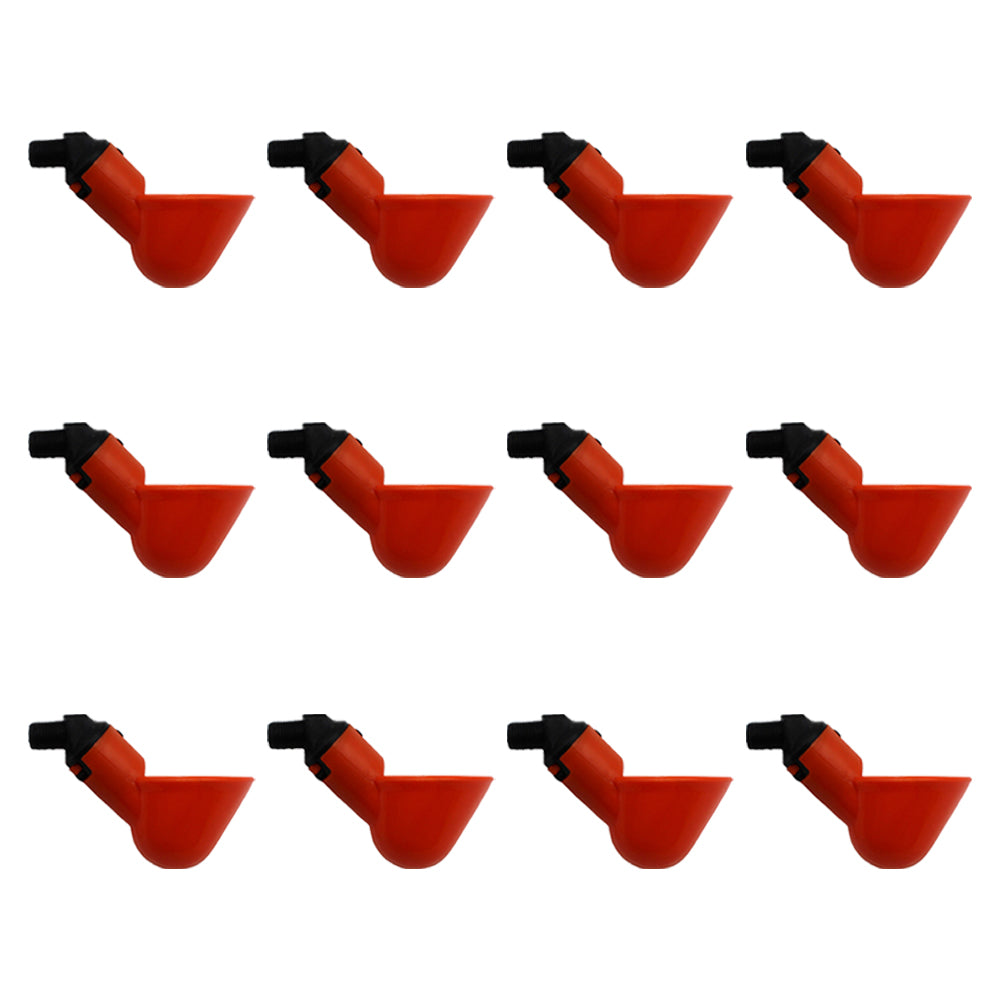 12 Pack Automatic Waterer Drinker Cups Chicken Coop Poultry Chook Bird Water