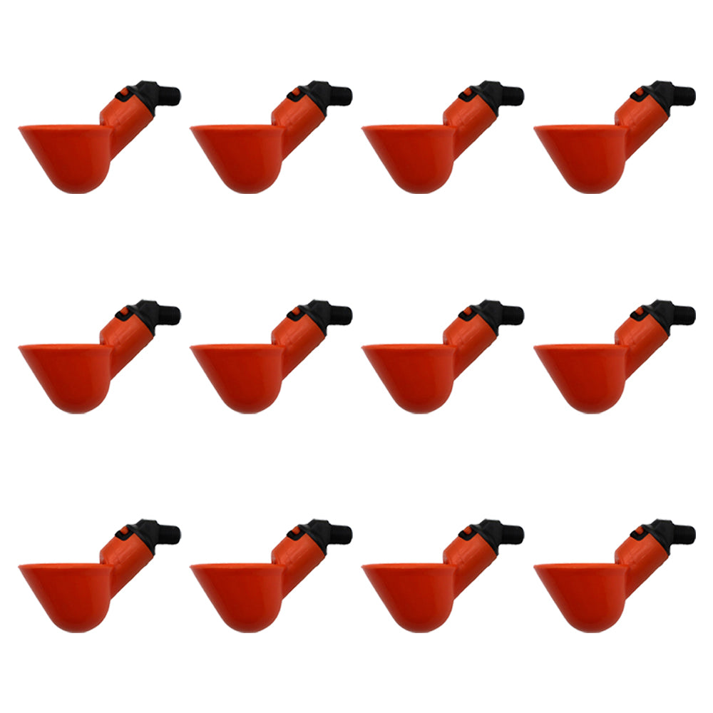 12 Pack Automatic Waterer Drinker Cups Chicken Coop Poultry Chook Bird Water
