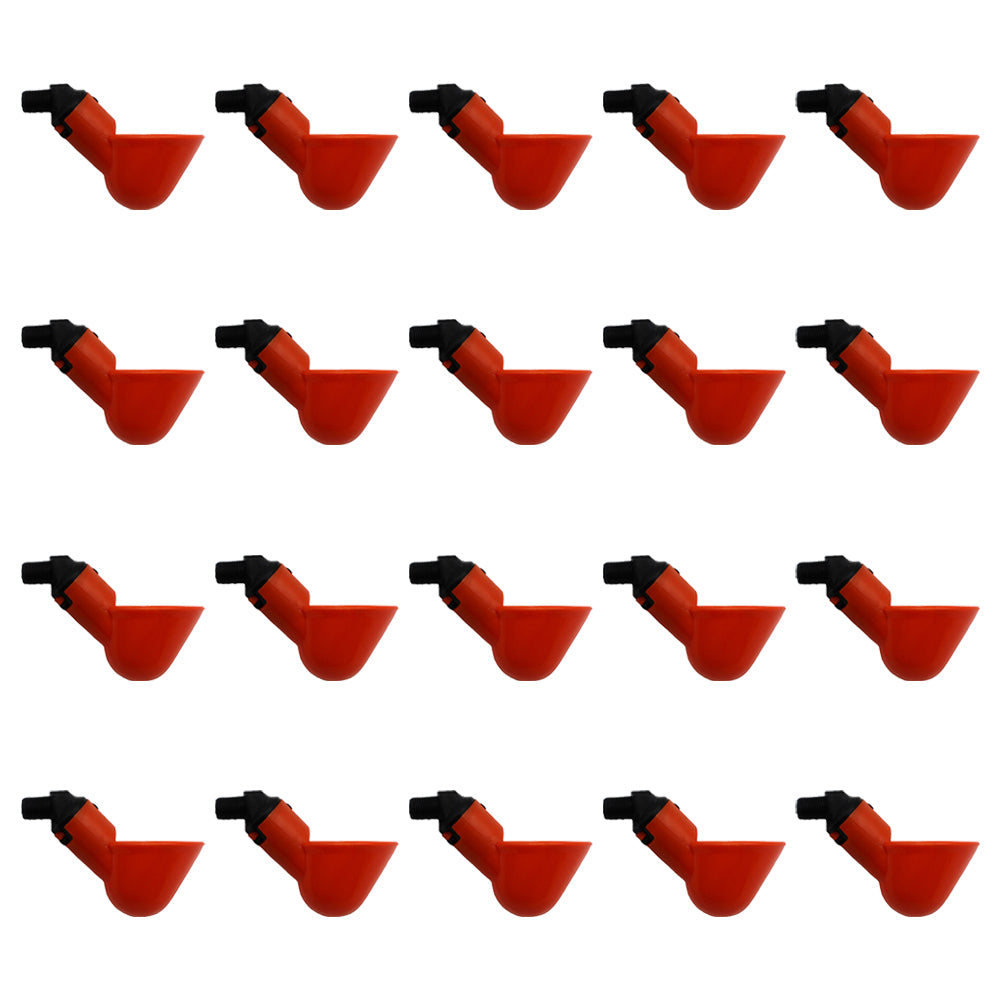 20 Pack Poultry Chicken Water Drinking Cups Feeder Hen Quail Automatic Drinker