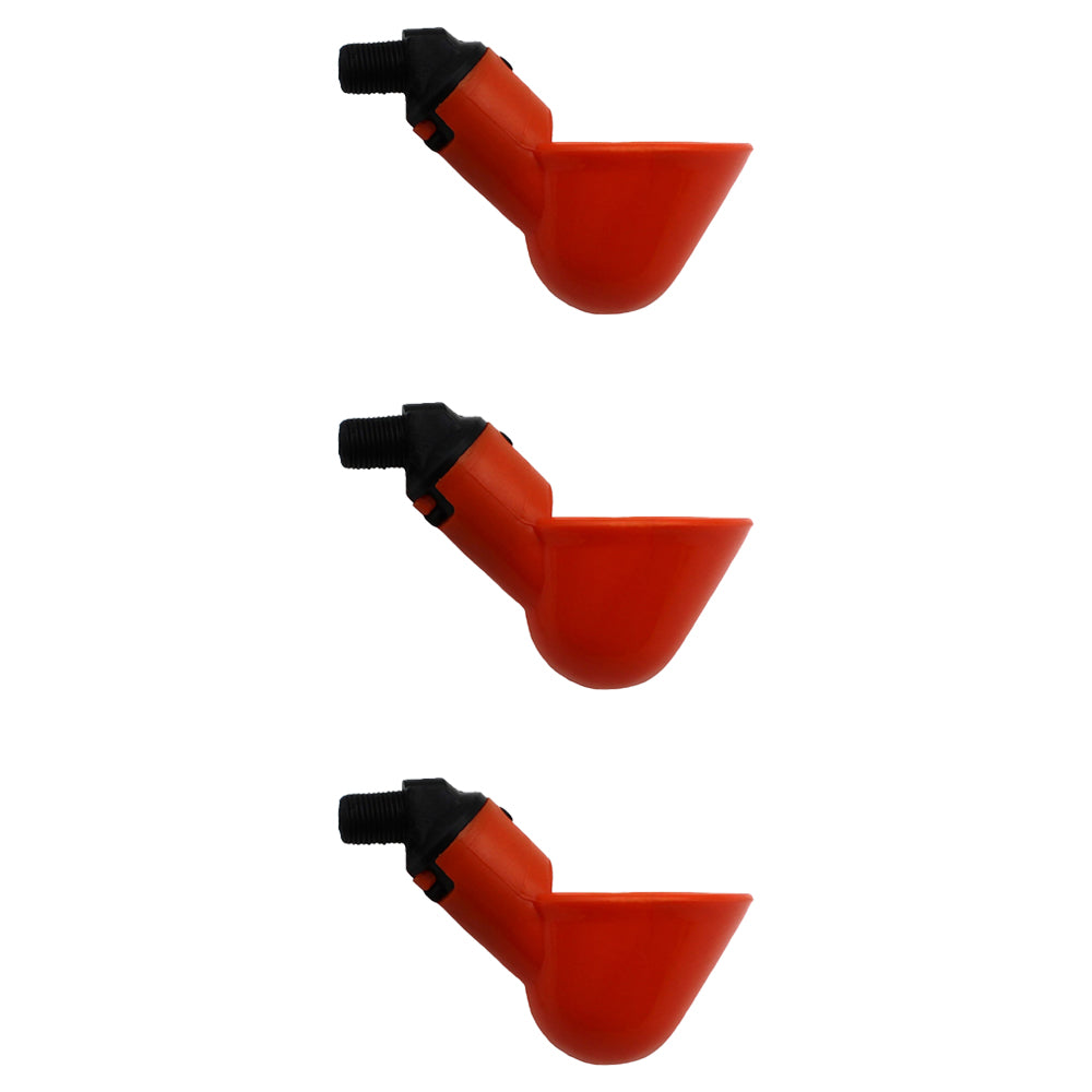 3 Automatic Waterer Drinker Cups Chicken Coop Poultry Chook Bird Turkey Drinker
