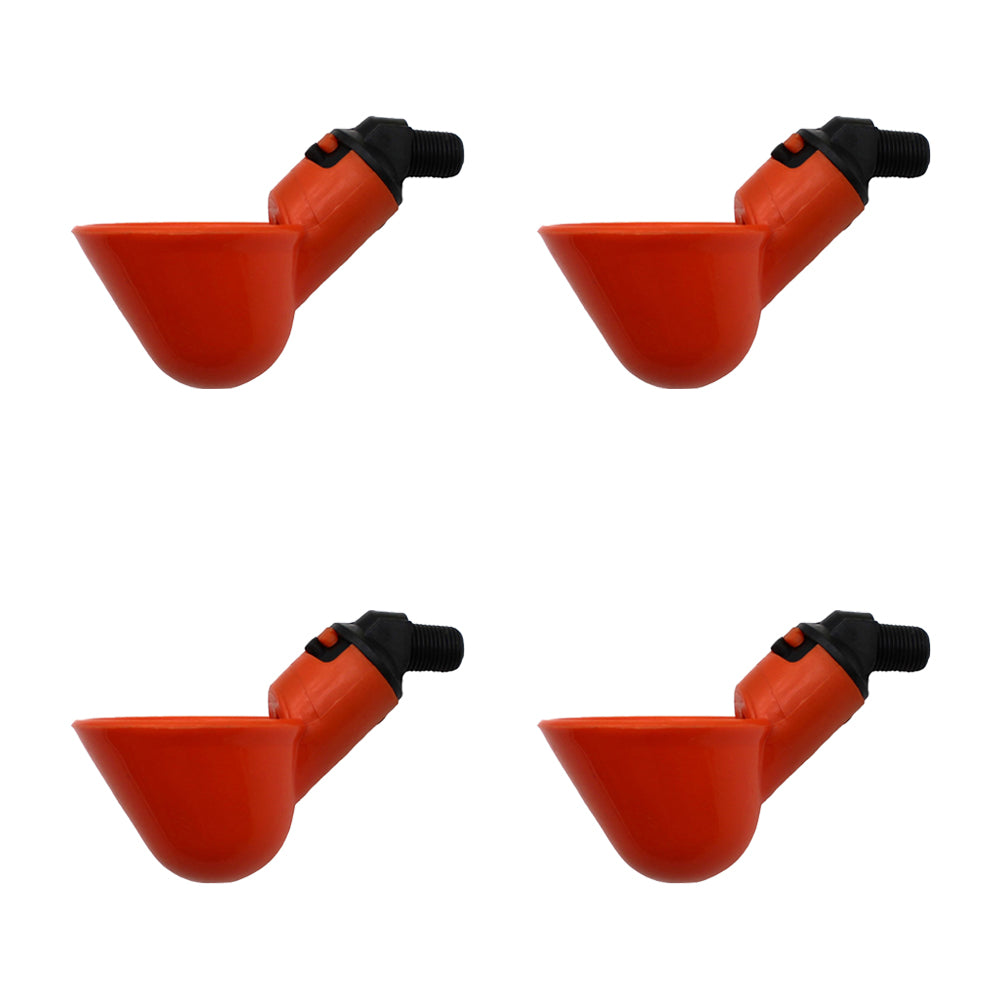 Four Automatic Drinker Cups Backyard Poultry Chicken Birds Flock Watering System