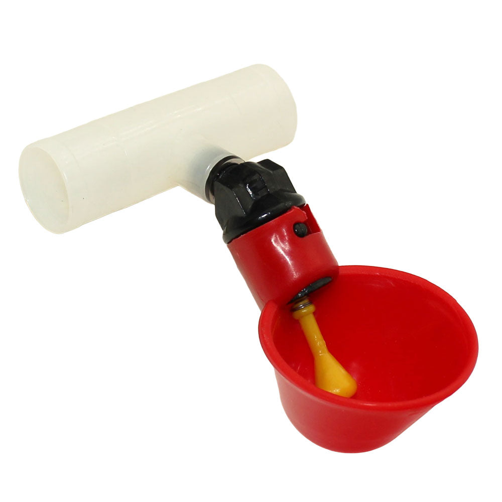 One (1) Automatic Waterer Drinker Cup and Clear Fitting Chicken Water Poultry
