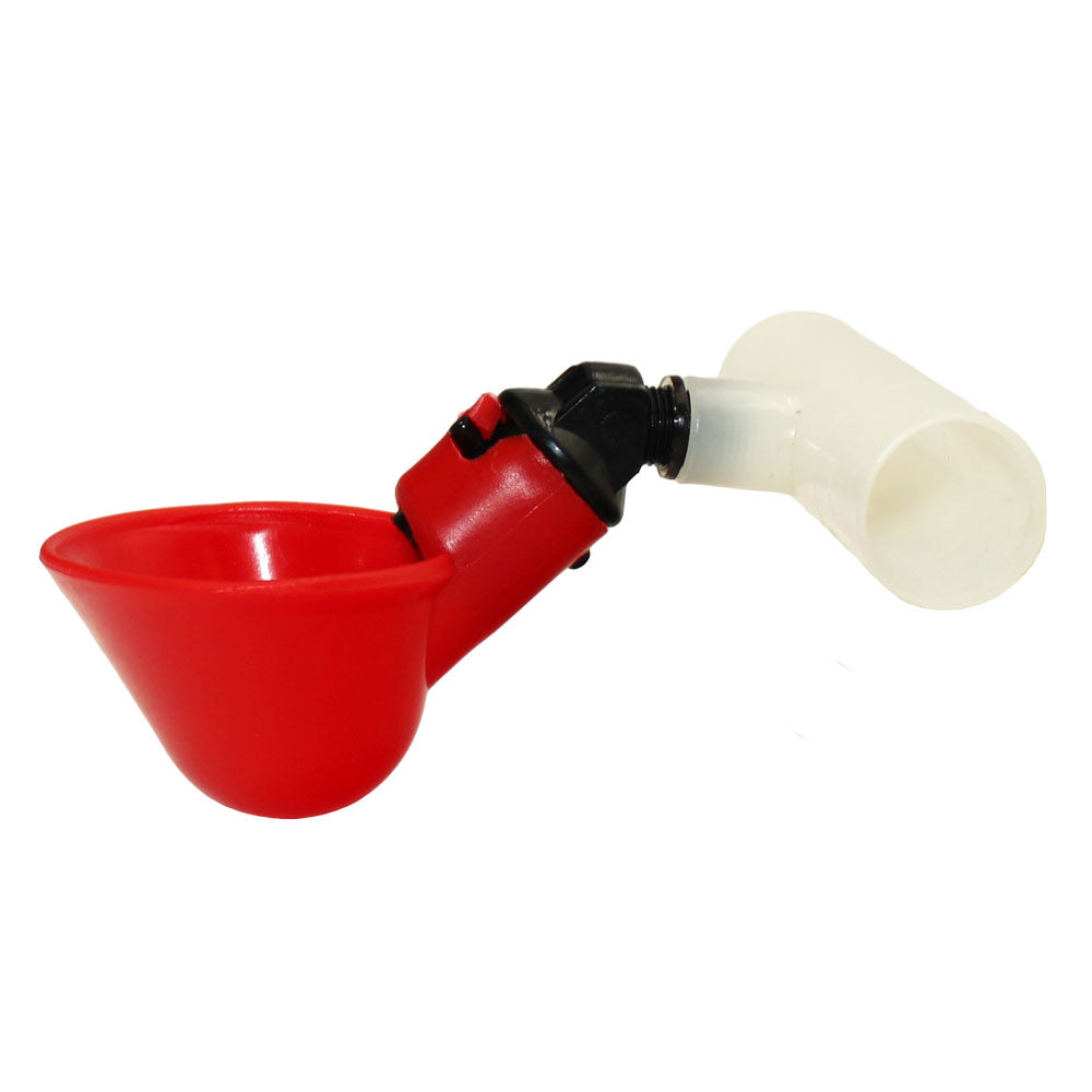Automatic Drinker Cup w/ Clear Plastic Fitting Fits Universal Products