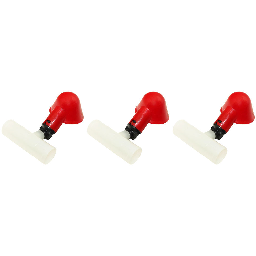 Three (3) Automatic Waterer Drinker Cups and Clear Fitting Chicken Water Poultry