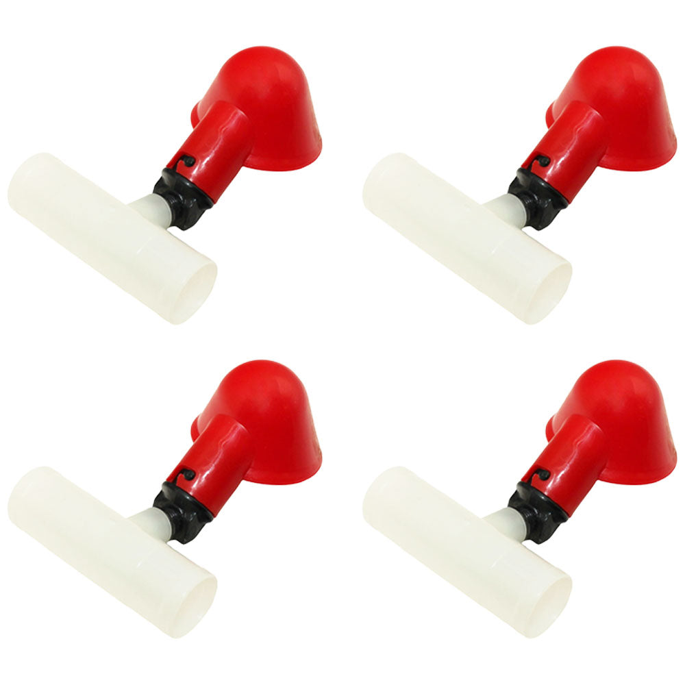 Four (4) Poultry Water Drinking Cups Pipe Fitting Chicken Automatic Drinkers