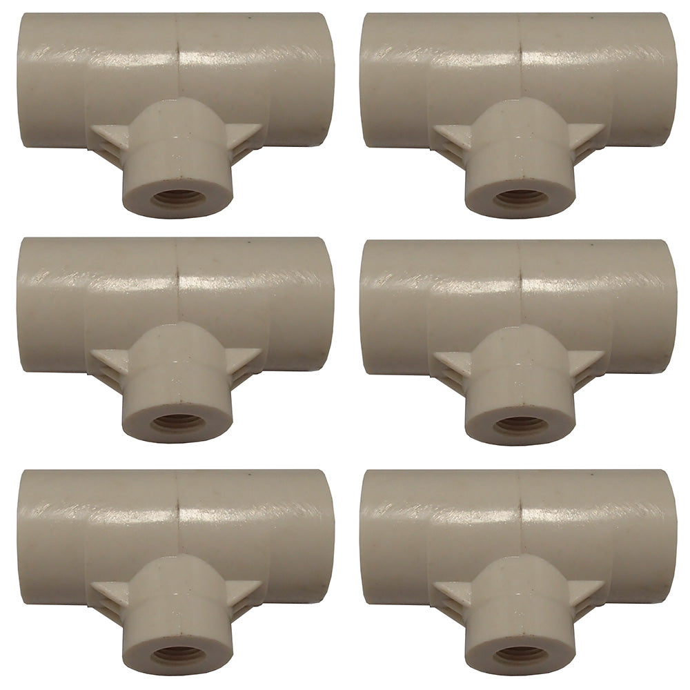 (6) 1/2" PVC Fitting for Heavy Duty Poultry Drinker Cups OR Nipples Bracket