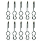 SJ Hooks 10 Piece Set Steel Construction for Rope Shock Cord Bungee Cord