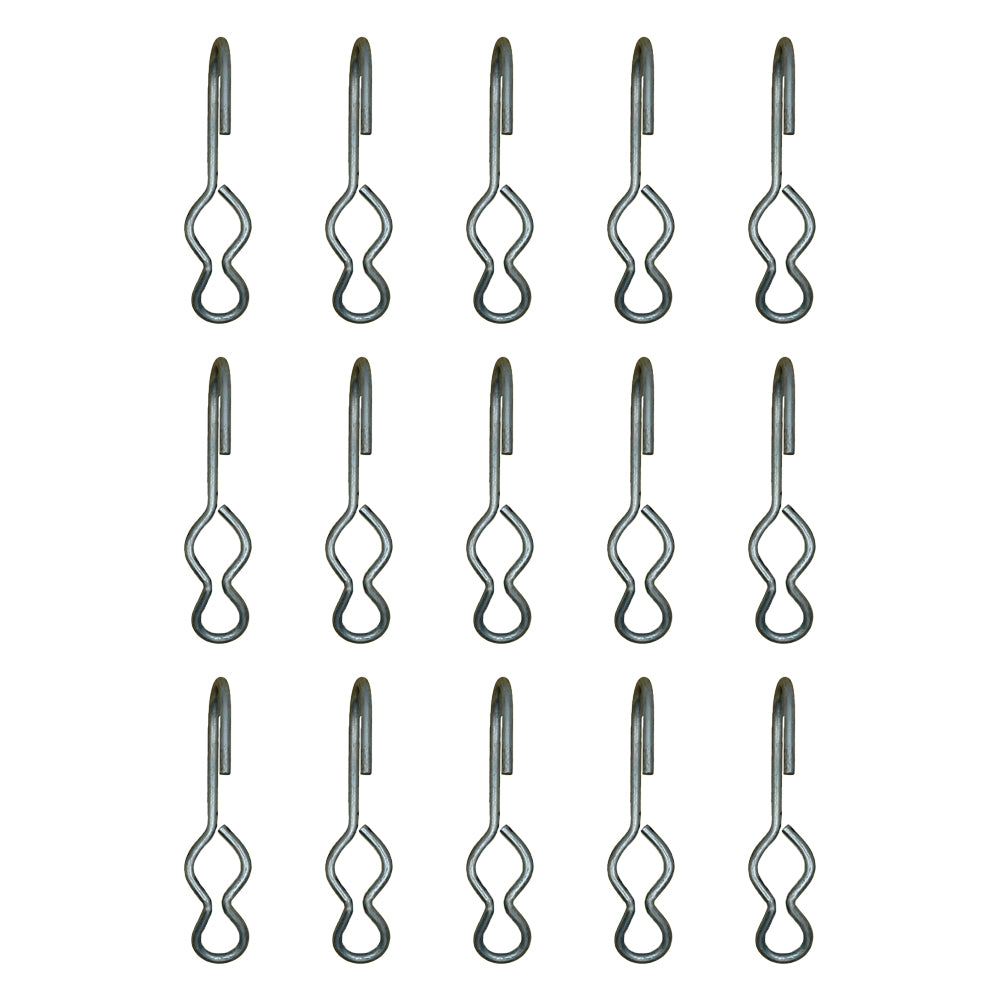 SJ Hooks 15 Piece Set Steel Construction for Rope Shock Cord Bungee Cord TRRSJ