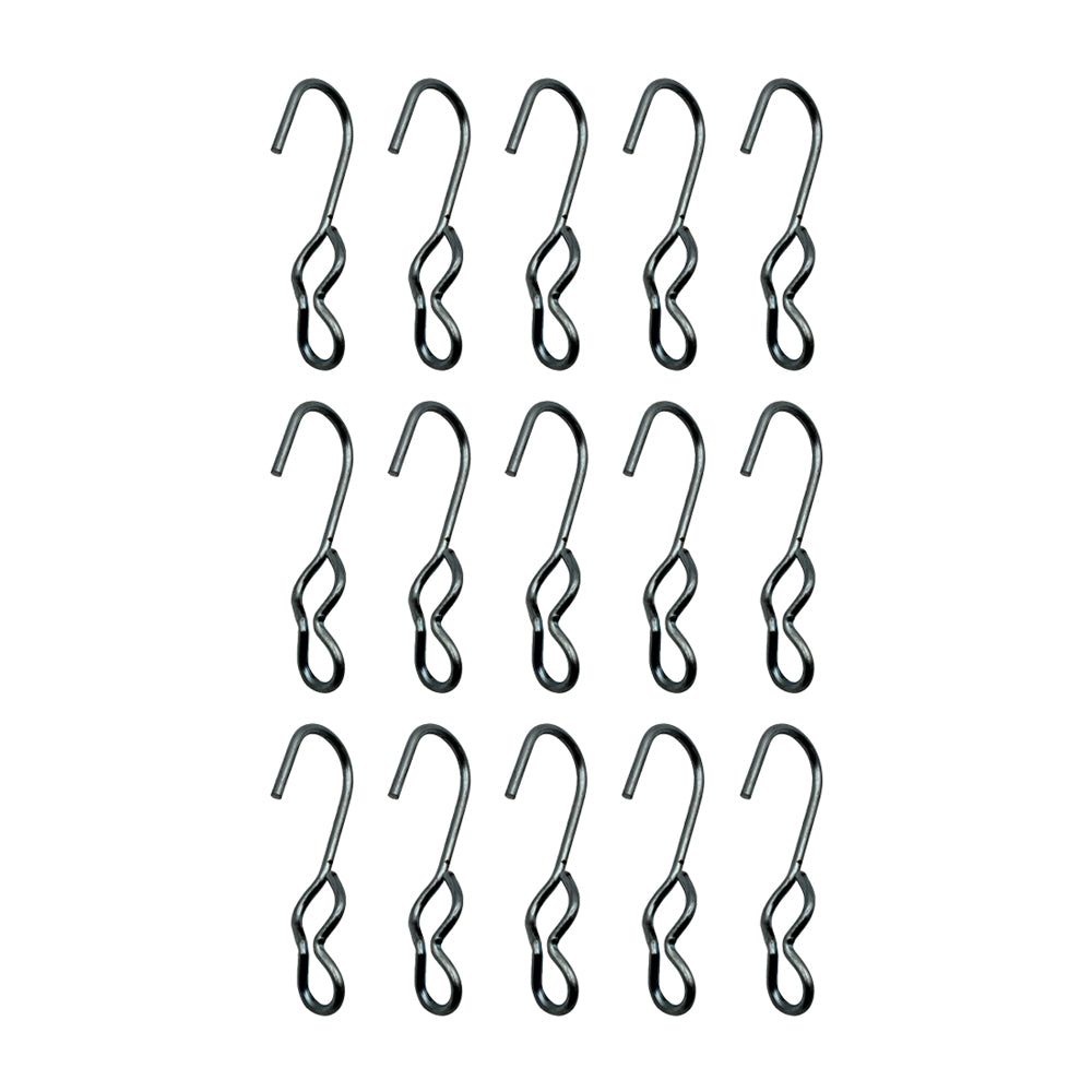 SJ Hooks 15 Piece Set Steel Construction for Rope Shock Cord Bungee Cord TRRSJ