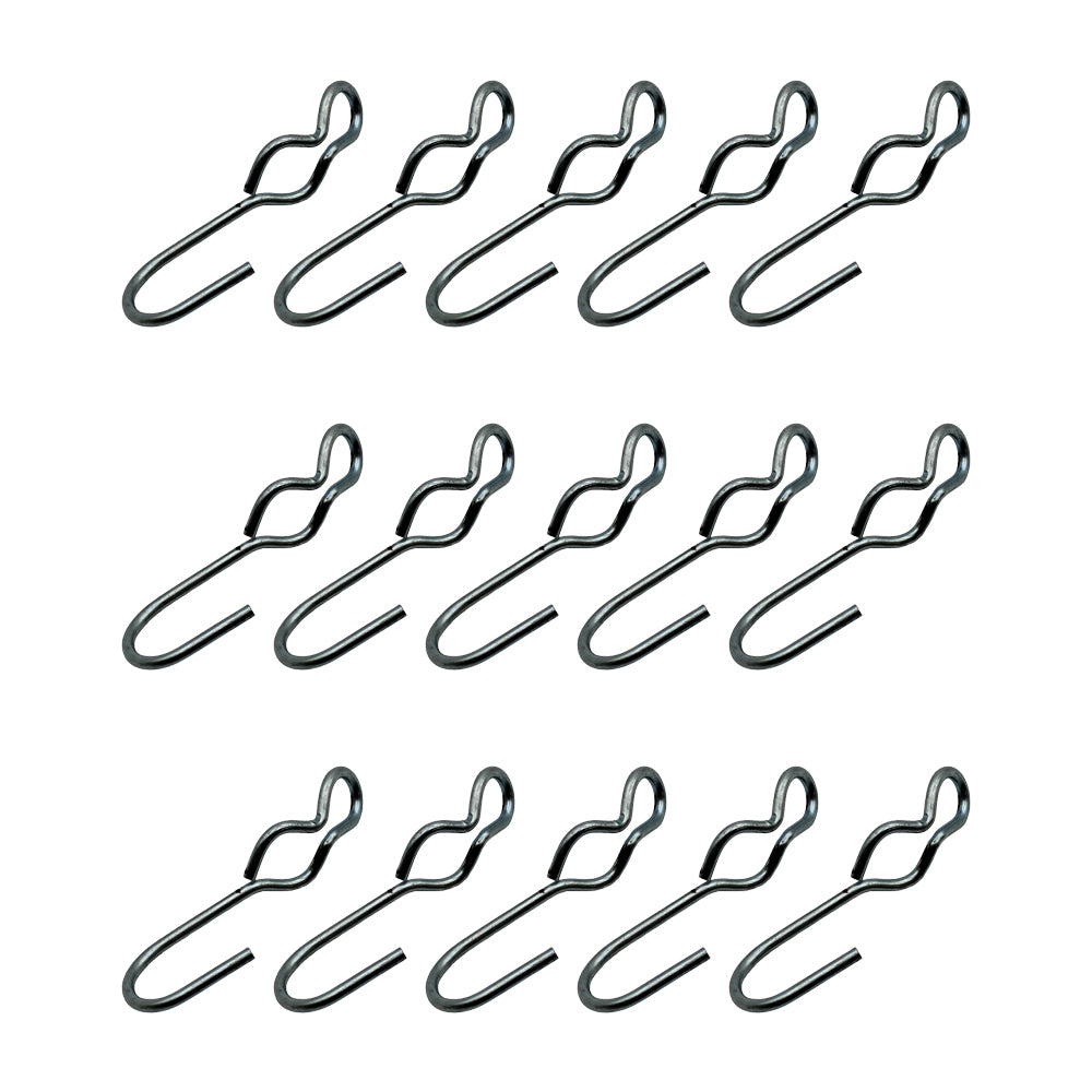 SJ Hooks 15 Piece Set Steel Construction for Rope Shock Cord Bungee Cord TRRSJ