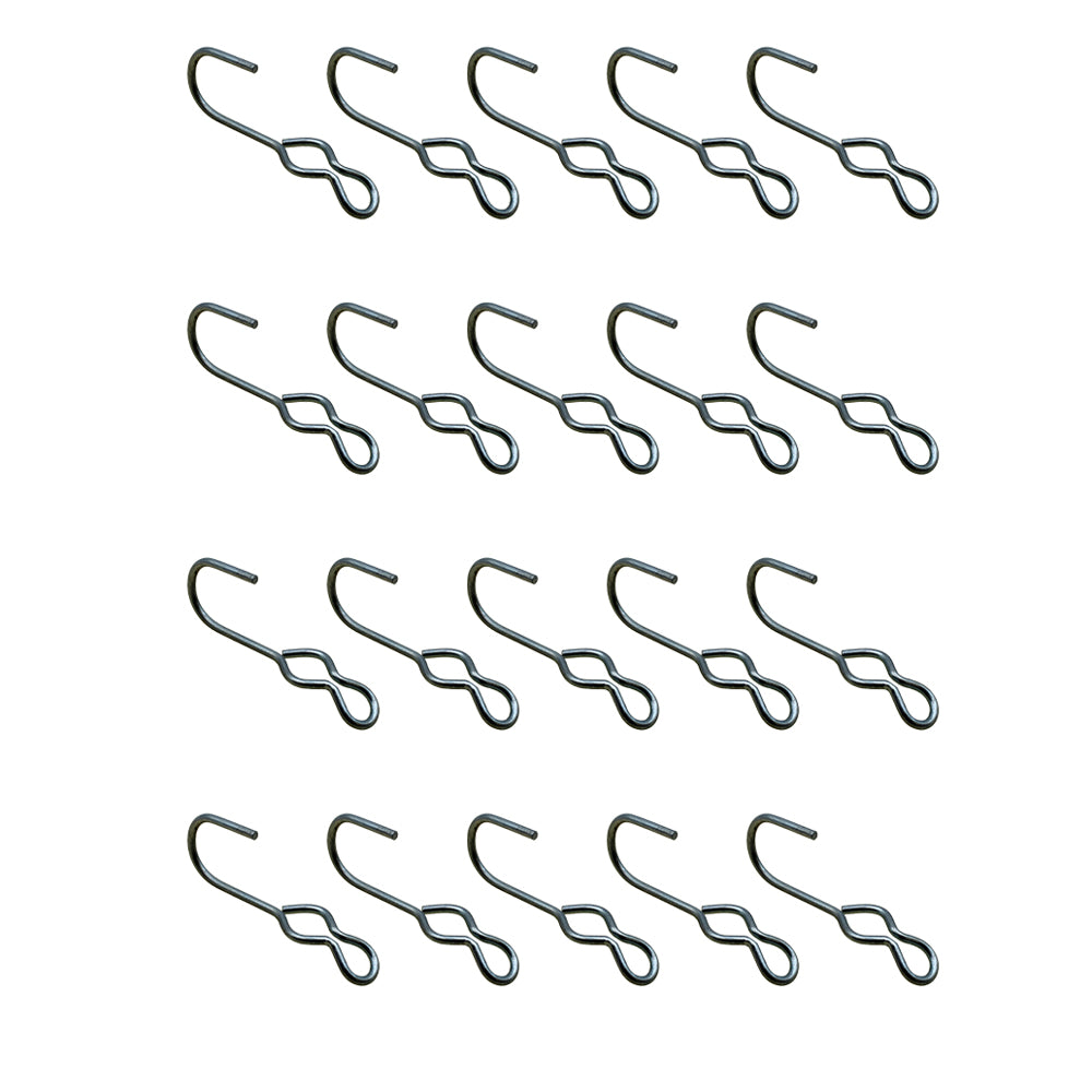 20 SJ Hooks for Rubber Rope Shock Cord Bungee Cord Tarp Strap Tie Down Hook
