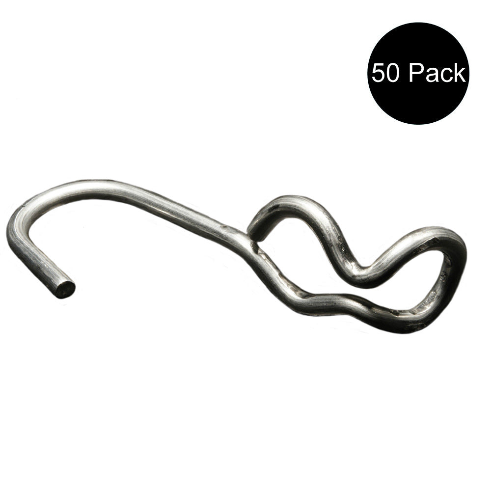 (50) SJ Hook Ends Heavy Duty for Tarp Hook Strap Tie Down Bungees 3/8" - 7/16"